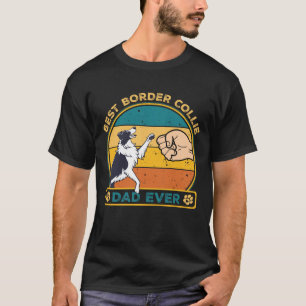 Niedlicher bester Border Collie Vater Dog T-Shirt