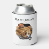 Niedlicher bester Cat Vater je Foto Dosenkühler (Kanne Vorderseite)