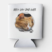 Niedlicher bester Cat Vater je Foto Dosenkühler (Vorderseite)