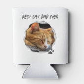 Niedlicher bester Cat Vater je Foto Dosenkühler (Rückseite)