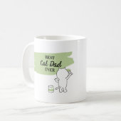 Niedlicher bester Cat-Vater je Herren-Kaffee-Tasse Kaffeetasse (Vorderseite Links)