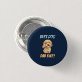 Niedlicher bester Hunde-Vater je Button (Vorne & Hinten)