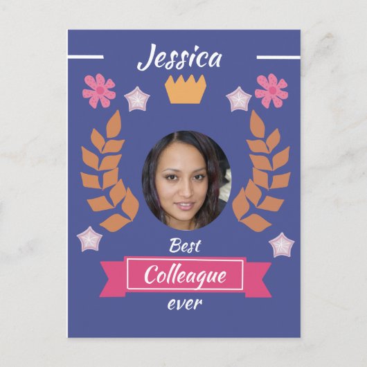 niedlicher bester Kollege je bester Mitarbeiter - Postkarte (Vorderseite)