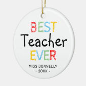 Niedlicher Bester Lehrer Weihnachten Keramik Ornament (Links)