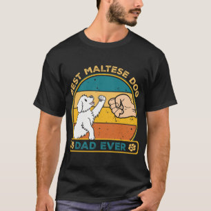 Niedlicher bester maltesischer Vater Hund T-Shirt