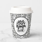Niedlicher bester Tag der Mutter Pappbecher (Rückseite)