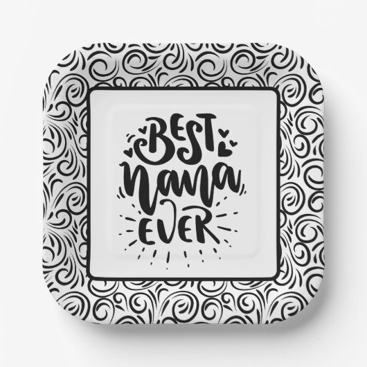 Niedlicher bester Tag der Mutter Pappteller (Vorderseite)