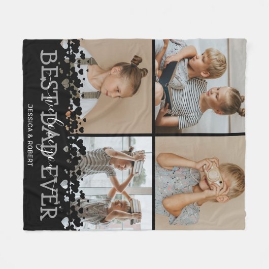 Niedlicher bester Vater je Fotomaterial Fleece Bla (Vorderseite (Horizontal))