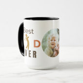Niedlicher bester Vater je Golfer Fathon Foto Tasse (Vorderseite Links)