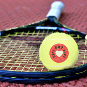 Niedlicher bester Vater je Liebe des Roten und des Tennisbälle