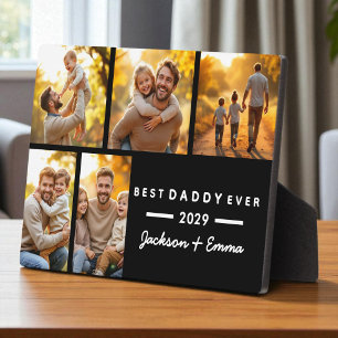 Niedlicher bester Vater je Vatertag 5 FotoCollage Fotoplatte