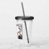 Niedlicher bester Vater je Welpe Hund Red Heart 1  Acryltrinkbecher (Links)