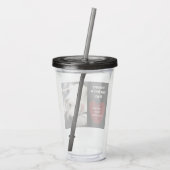 Niedlicher bester Vater je Welpe Hund Red Heart 1  Acryltrinkbecher (Rückseite)