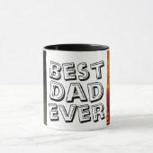 Niedlicher bester Vater je zwei Foto Schwarzer Vat Tasse (Zentrum)