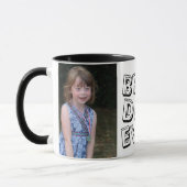 Niedlicher bester Vater je zwei Foto Schwarzer Vat Tasse (Links)