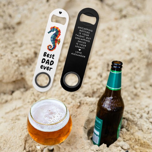 Niedlicher bester Vater Seepferd Nautic Father Mar Speed Flaschenöffner