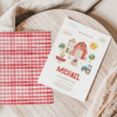 Niedlicher Betrieb zum Geburtstag Einladung