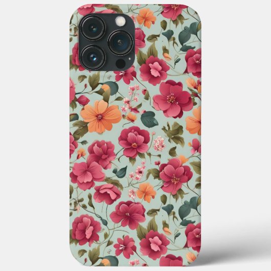 Niedlicher bezaubernder Blumenvektor Kunst Nahtlos Case-Mate iPhone Hülle (Rückseite)