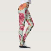 Niedlicher bezaubernder Blumenvektor Kunst Nahtlos Leggings (Rechts)