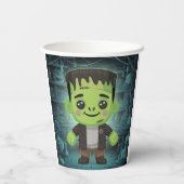 Niedlicher bezaubernder Frankensteiner Papierbeche Pappbecher (Rückseite)