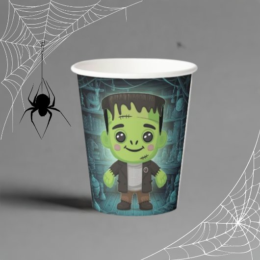 Niedlicher bezaubernder Frankensteiner Papierbeche Pappbecher