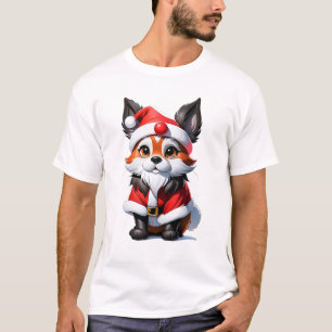 Niedlicher bezaubernder Fuchs Weihnachtsmann   Art T-Shirt