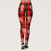Niedlicher Biber auf Flannel Leggings (Rückseite)