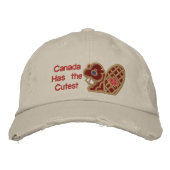 Niedlicher Biber Bestickte Baseballkappe (Vorderseite)