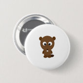 Niedlicher Biber Button (Vorne & Hinten)