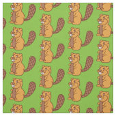 Niedlicher Biber-Cartoon Stoff (Muster)