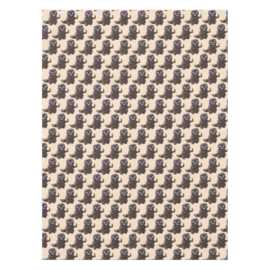 niedlicher Biber-Cartoon Tischdecke (Vorderseite)