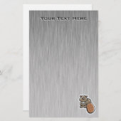 Niedlicher Biber; Cool Briefpapier (Vorne/Hinten)