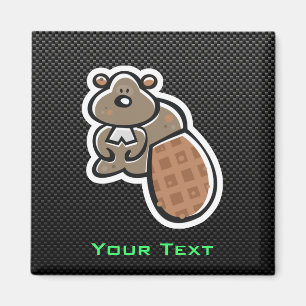 Niedlicher Biber; Glatt Magnet