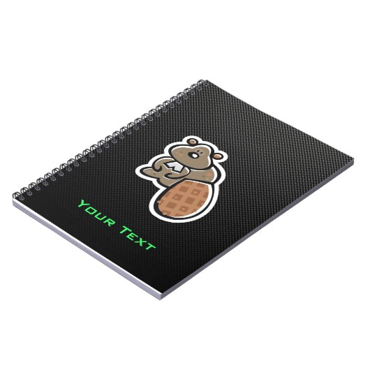 Niedlicher Biber; Glatt Notizblock (Linke Seite)