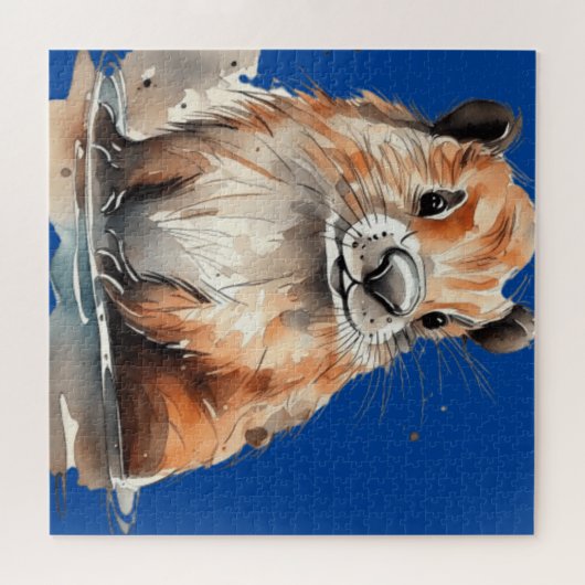 niedlicher Biber Puzzle (Horizontal)