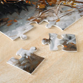 Niedlicher Biber während der Winterölmalerei Puzzle (Seite)