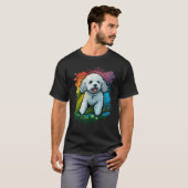 Niedlicher Bichon Frise Hund auf Bichon Frise Love T-Shirt (Vorne ganz)