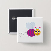 Niedlicher Bienen-Knopf Button (Vorne & Hinten)