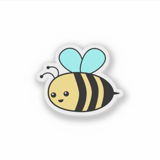 Niedlicher BienenCartoon - Sweet Aesthetic Sticker (Vorderseite)