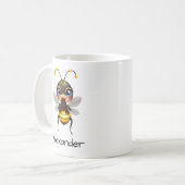 Niedlicher Bienenholzbrief A Kaffeetasse (Vorderseite Links)