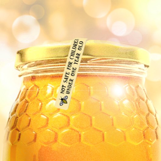 Niedlicher Bienenkorb-Säugling Warnhinweis für das Etiketten