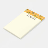 Niedlicher Bienenlehrer aus dem Büro 4x6 Post-it Klebezettel (angewinkelt)