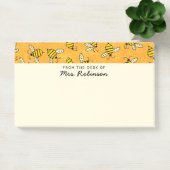 Niedlicher Bienenlehrer aus dem Schreibtisch von 1 Post-it Klebezettel (Büro)