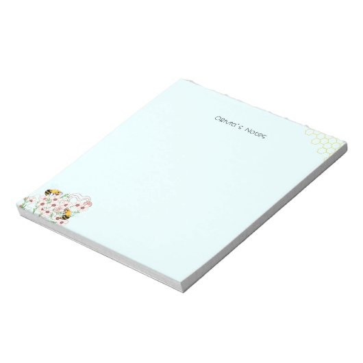 Niedlicher Bienenwabengefälle Personalisierter Nam Notizblock (Rotiert)