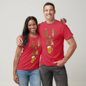 Niedlicher Bier Drinker Bear Plus Deer Gleich Bier T-Shirt (Unisex)