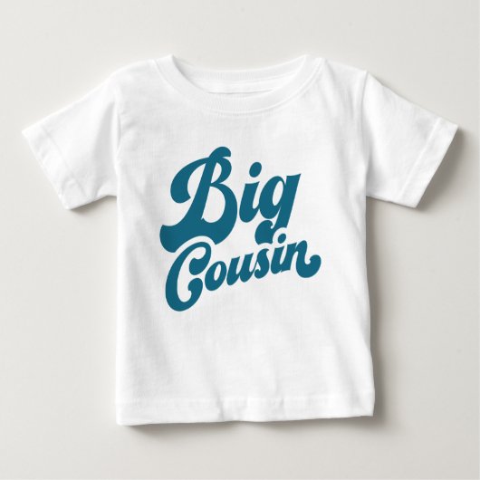 Niedlicher Big Cousin | Ocean Blue Matching Family Baby T-shirt (Vorderseite)
