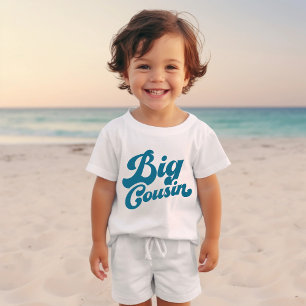 Niedlicher Big Cousin Ocean Blue Matching Family Baby T-shirt