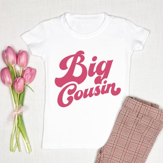 Niedlicher Big Cousin | Pink Matching Family Baby T-shirt