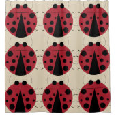 Niedlicher Big Ladybugs Design Duschvorhang (Vorderseite)