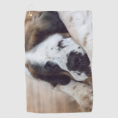 Niedlicher Big Saint Bernard Hund Golfhandtuch (Vorderseite)